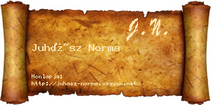 Juhász Norma névjegykártya